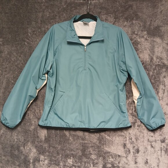 Nike Womens M Running Blue Windbreaker 1/2 Zip Vented Mesh Interior (56323) - Picture 1 of 7